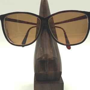 VINTAGE OLEG CASSINI OVERSIZED BROWN SUNGLASSES